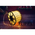 Instalatie Craciun, 76 m, 1824 Led-uri ,Furtun Luminos, Alb cald, 8 jocuri de lumini, Transformator, Sectionabila, 220 V, Embo - imagine 8