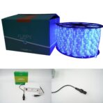 Instalatie Craciun, 88 m, 2112 Led-uri, Furtun Luminos, Albastru, Transformator, 8 jocuri de lumini, Sectionabila, 220 V, Embo - imagine 6