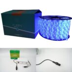 Instalatie Craciun, 88 m, 2112 Led-uri, Furtun Luminos, Albastru, Transformator, 8 jocuri de lumini, Sectionabila, 220 V, Embo - imagine 11