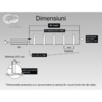 Instalatie Craciun, 95 m, 950 Led-uri ,Liniara, Albastru, 8 jocuri de lumini, Transformator cu telecomanda, Interconectabila, Prelungitor 5 m inclus, Fir Transparent, Embo - imagine 6