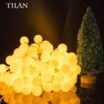 Instalatie Craciun, Embo, 3.5 m, 30 de LED-uri, Model cu Bilute, Tip Liniara, cu Baterie, Interior/Exterior, Alb Cald - imagine 5