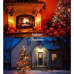 Instalatie Craciun, Embo, 3.5 M, 30 de LED-uri, Model cu Stelute, Tip Liniara, cu Baterii 3 x AA, Interior/Exterior, Multicolor - imagine 3