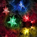Instalatie Craciun, Embo, 3.5 M, 30 de LED-uri, Model cu Stelute, Tip Liniara, cu Baterii 3 x AA, Interior/Exterior, Multicolor - imagine 10