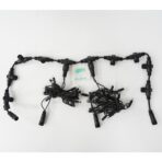 Instalatie Craciun Profesionala de Exterior IP65, Tip Perdea, 22m x 2m, 4400 Led-uri Mari, Alb rece, cu flash, Alimentator 1,5 m, Interconectabila, Fir negru, Embo - imagine 5