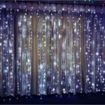 Instalatie Craciun Profesionala de Exterior IP65, Tip Perdea, 2m x 2m, 400 Led-uri Mari, Alb rece, cu flash, Alimentator 1,5 m, Interconectabila, Fir negru, Embo - imagine 8