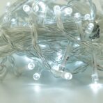 Instalatie Craciun, Tip Perdea, 1 m x 1 m, 60 LED-uri, Alb Rece, Controler, 8 jocuri de lumini, Interconectabila, Fir transparent, Interior/ Exterior, Embo - imagine 2