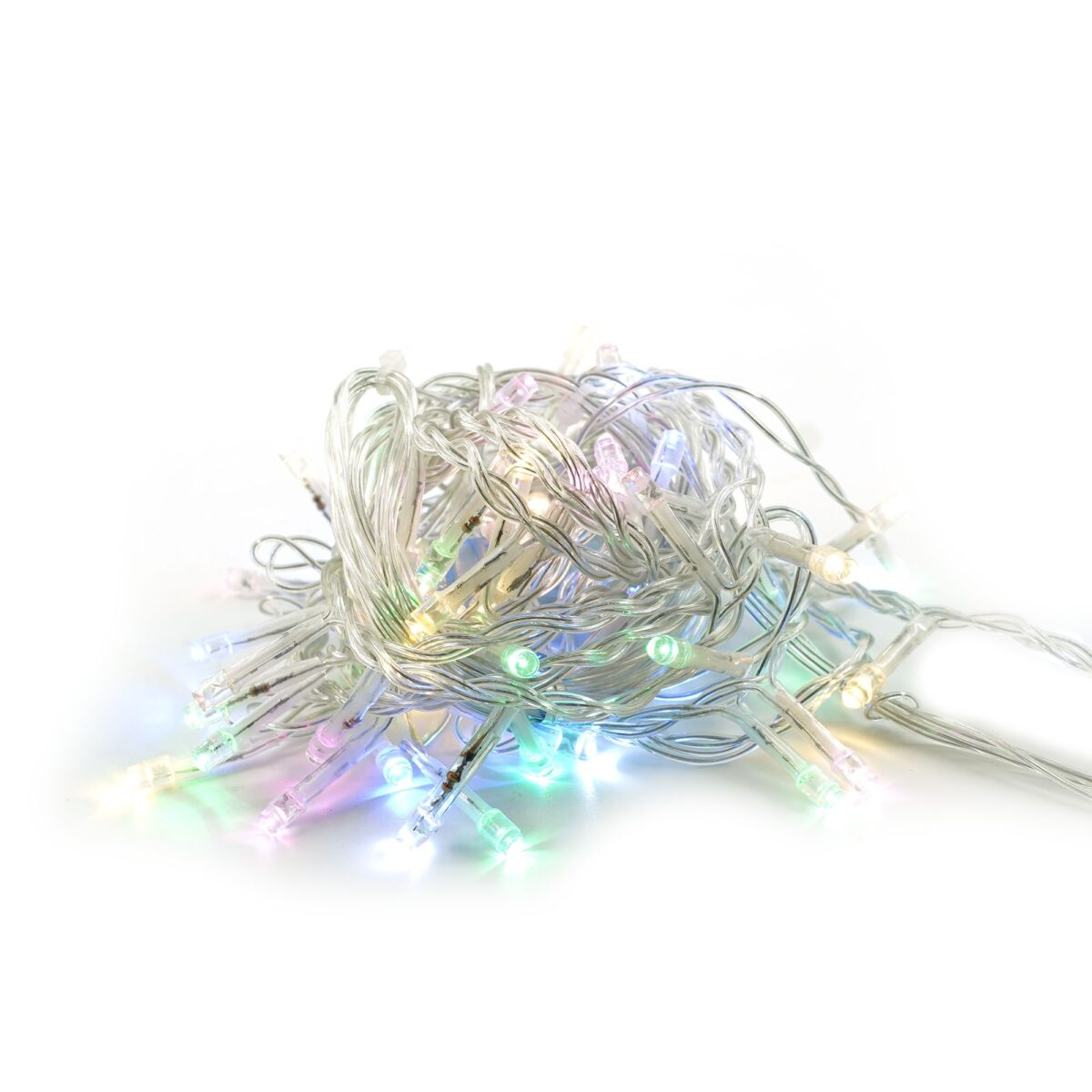 Instalatie Craciun, Tip Perdea, 1 m x 1 m, 60 LED-uri, Multicolor, Controler, 8 jocuri de lumini, Interconectabila, Fir transparent, Interior/ Exterior, Yoto - imagine 4