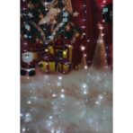 Instalatie Craciun, Tip Perdea, IP44, 2 m x 2 m, 240 LED-uri, Alb rece, 8 jocuri de lumini, Transformator cu telecomanda, Interconectabila, Prelungitor 5 m inclus, Fir transparent, Interior/ Exterior, Embo - imagine 10
