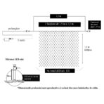 Instalatie Craciun, Tip Plasa, 1.5 m x 1.5 m, 120 LED-uri, Multicolor, 8 jocuri de lumini, Transformator cu telecomanda, Interconectabila, Prelungitor 5 m inclus, Fir transparent, Embo - imagine 6