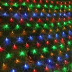 Instalatie Craciun, Tip Plasa, 13.5 m x 1.5 m, 1080 LED-uri, Multicolor, 8 jocuri de lumini, Transformator cu telecomanda, Interconectabila, Prelungitor 3 m inclus, Fir transparent, Embo - imagine 5