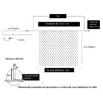 Instalatie Craciun, Tip Plasa, 2 m x 2 m, 160 LED-uri, Multicolor, 8 jocuri de lumini, Transformator cu telecomanda, Interconectabila, Prelungitor 5 m inclus, Fir transparent, Embo - imagine 6