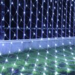 Instalatie Craciun, Tip Plasa, 9 m x 3 m, 960 LED-uri, Alb rece, 8 jocuri de lumini, Transformator cu telecomanda, Interconectabila, Prelungitor 5 m inclus, Fir transparent, Embo - imagine 4