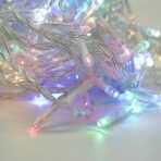 Instalatie Craciun Yoto, Tip Perdea, 2 m x 1 m, 120 LED-uri, Prelungitor 1.5 m, 8 Jocuri de Lumini, Interconectabila, Fir transparent, Interior/Exterior, Multicolor - imagine 8