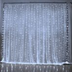 Instalatie Craciun Yoto, Tip Perdea, 2 m x 1 m, 120 LED-uri, Prelungitor 1.5 m, 8 Jocuri de Lumini, Interconectabila, Fir transparent, Interior/Exterior, Alb Rece - imagine 6