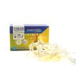 Instalatie Craciun Yoto, Tip Perdea, 2 m x 1 m, 120 LED-uri, Prelungitor 1.5 m, 8 Jocuri de Lumini, Interconectabila, Fir transparent, Interior/Exterior, Alb Cald - imagine 7