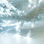 Instalatie Craciun Yoto, Tip Perdea, 2 m x 2 m, 240 LED-uri, Prelungitor 1.5 m, 8 Jocuri de Lumini, Interconectabila, Fir transparent, Interior/Exterior, Alb Rece - imagine 7