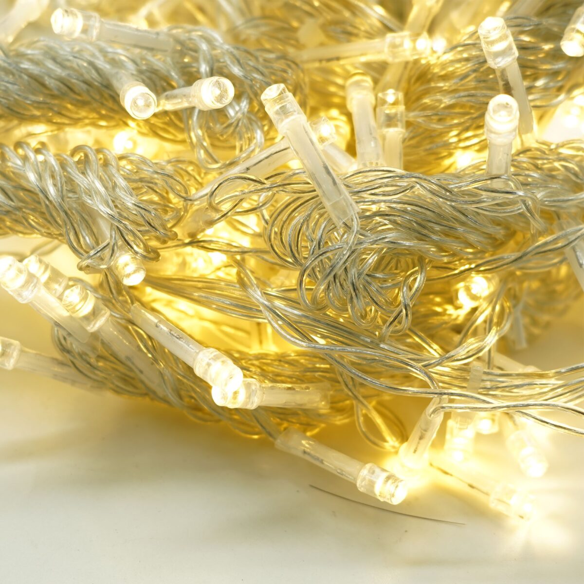 Instalatie Craciun Yoto, Tip Perdea, 3 m x 3 m, 320 LED-uri, Prelungitor 1.5 m, 8 Jocuri de Lumini, Interconectabila, Fir transparent, Interior/Exterior, Alb Cald - imagine 7