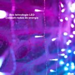 Instalatie Craciun Yoto, Tip Perdea, 5 m x 1 m, 200 LED-uri, Prelungitor 1.5 m, 8 Jocuri de Lumini, Interconectabila, Fir transparent, Interior/Exterior, Multicolor - imagine 5