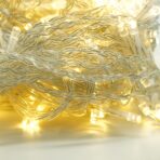 Instalatie Craciun Yoto, Tip Perdea, 5 m x 1 m, 200 LED-uri, Prelungitor 1.5 m, 8 Jocuri de Lumini, Interconectabila, Fir transparent, Interior/Exterior, Alb Cald - imagine 7