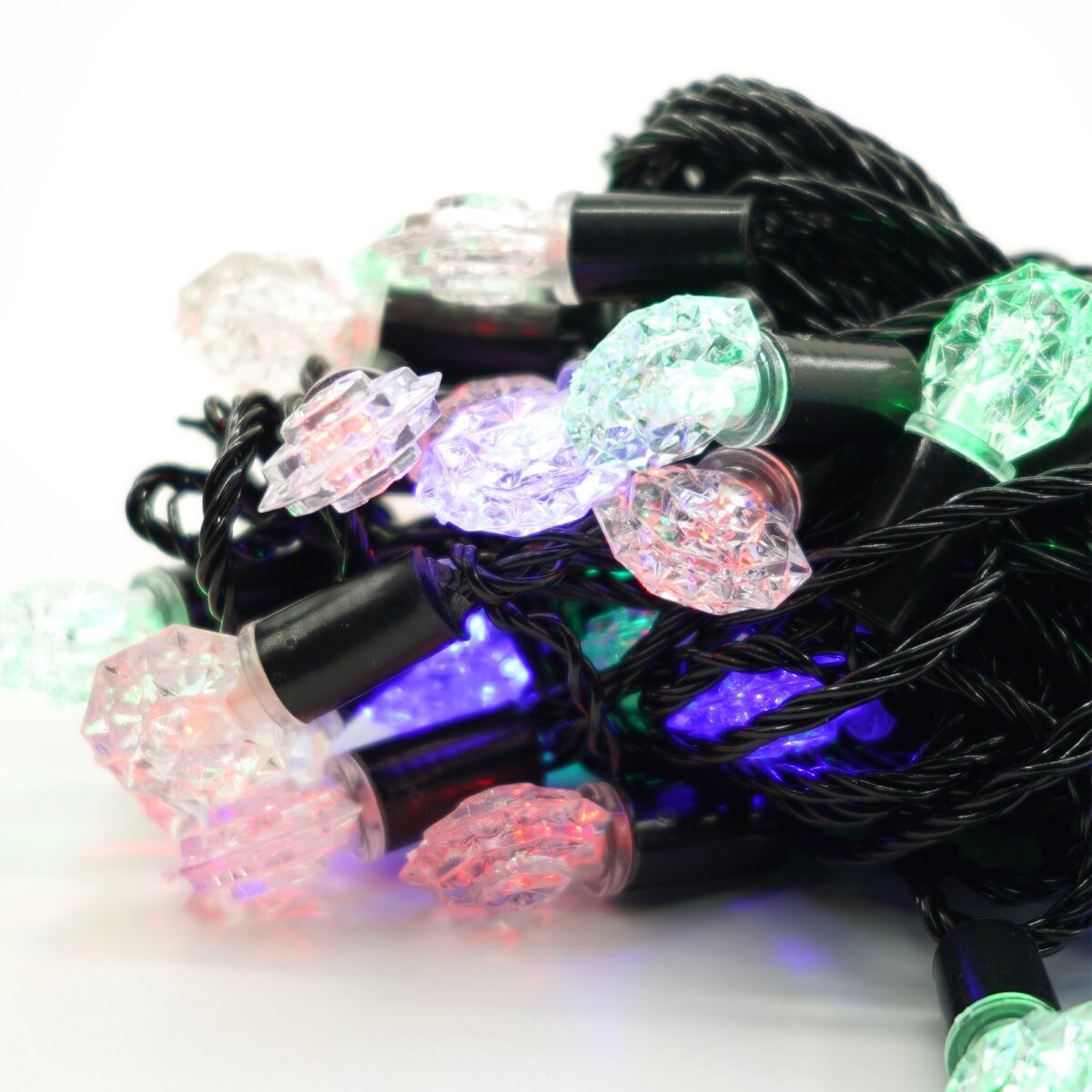 Instalatie de Craciun Liniara RGRB Yoto, 10 m, din care 1 m Prelungitor 220V, 40 LED, Model Anise, Utilizare Interior/Exterior, Interconectabila, Fir Negru, multicolor - imagine 2