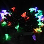 Instalatie de Craciun Liniara RGRB Yoto, 10 m, din care 1 m Prelungitor 220V, 40 LED, Model Brazi, Utilizare Interior/Exterior, Interconectabila, Fir Negru, multicolor - imagine 3