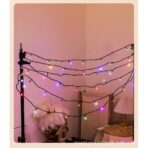 Instalatie de Craciun liniara Yoto, 10 m, din care 1 m cablu priza 220V, 100 LED, 8 jocuri de lumini, controler, fir negru, multicolor - imagine 2