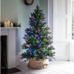 Instalatie de Craciun liniara Yoto, 10 m, din care 1 m cablu priza 220V, 100 LED, 8 jocuri de lumini, controler, fir negru, multicolor - imagine 6