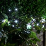 Instalatie de Craciun liniara Yoto, 10 m, din care 1 m cablu priza 220V, 100 LED, 8 jocuri de lumini, controler, fir negru, alb rece - imagine 8