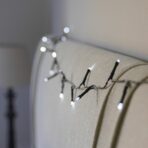 Instalatie de Craciun liniara Yoto, 10 m, din care 1 m cablu priza 220V, 100 LED, 8 jocuri de lumini, controler, fir negru, alb rece - imagine 9