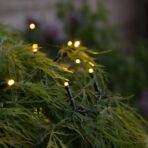 Instalatie de Craciun liniara Yoto, 10 m, din care 1 m cablu priza 220V, 100 LED, 8 jocuri de lumini, controler, fir negru, alb cald - imagine 5