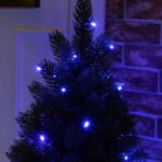 Instalatie de Craciun liniara Yoto, 10 m, din care 1 m cablu priza 220V, 100 LED, 8 jocuri de lumini, controler, fir negru, albastru - imagine 8
