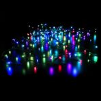 Instalatie de Craciun liniara Yoto, 10 m, din care 1 m cablu priza 220V, 100 LED, 8 jocuri de lumini, pentru interior, controler, fir negru, multicolor - imagine 7