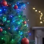 Instalatie de Craciun liniara Yoto, 17 m, din care 1 m cablu priza 220V, 200 LED, 8 jocuri de lumini, controler, fir negru, multicolor - imagine 4