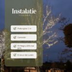 Instalatie de Craciun Liniara Yoto, 22 m, din care 1 m Prelungitor 220V, 300 LED, 8 jocuri de lumini, Controler, Utilizare Interior/Exterior, Fir Negru, Alb Rece - imagine 4