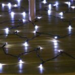 Instalatie de Craciun Liniara Yoto, 22 m, din care 1 m Prelungitor 220V, 300 LED, 8 jocuri de lumini, Controler, Utilizare Interior/Exterior, Fir Negru, Alb Rece - imagine 6