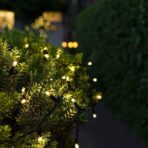 Instalatie de Craciun Liniara Yoto, 22 m, din care 1 m Prelungitor 220V, 300 LED, 8 jocuri de lumini, Controler, Utilizare Interior/Exterior, Fir Negru, Alb Cald - imagine 8