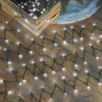 Instalatie de Craciun liniara Yoto, 24 m, din care 1 m cablu priza 220V, 300 LED, 8 jocuri de lumini, beculet in 6 colturi, pentru interior, controler, fir negru, alb rece - imagine 5