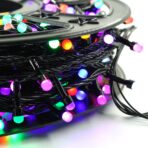 Instalatie de Craciun Liniara Yoto, 50 m, 1 m Prelungitor 220V, 498 LED, 8 Jocuri de Lumini, Controler, Fir Negru, Utilizare Interior/Exterior, Protectie anti-inghet, Fir Cupru, Multicolor - imagine 5