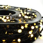 Instalatie de Craciun Liniara Yoto, 50 m, 1 m Prelungitor 220V, 498 LED, 8 Jocuri de Lumini, Controler, Fir Negru, Utilizare Interior/Exterior, Protectie anti-inghet, Fir Cupru, Alb Cald - imagine 6