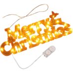 Instalatie LED de Craciun, Embo, Litere 3D, Merry Christmas, Lumina Calda, 27.5 x 10.5 x 1.4 cm, Galben - imagine 2