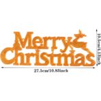 Instalatie LED de Craciun, Embo, Litere 3D, Merry Christmas, Lumina Calda, 27.5 x 10.5 x 1.4 cm, Galben - imagine 5