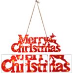 Instalatie LED de Craciun, Embo, Litere 3D, Merry Christmas, Lumina Calda, 27.5 x 10.5 x 1.4 cm, Rosu - imagine 3