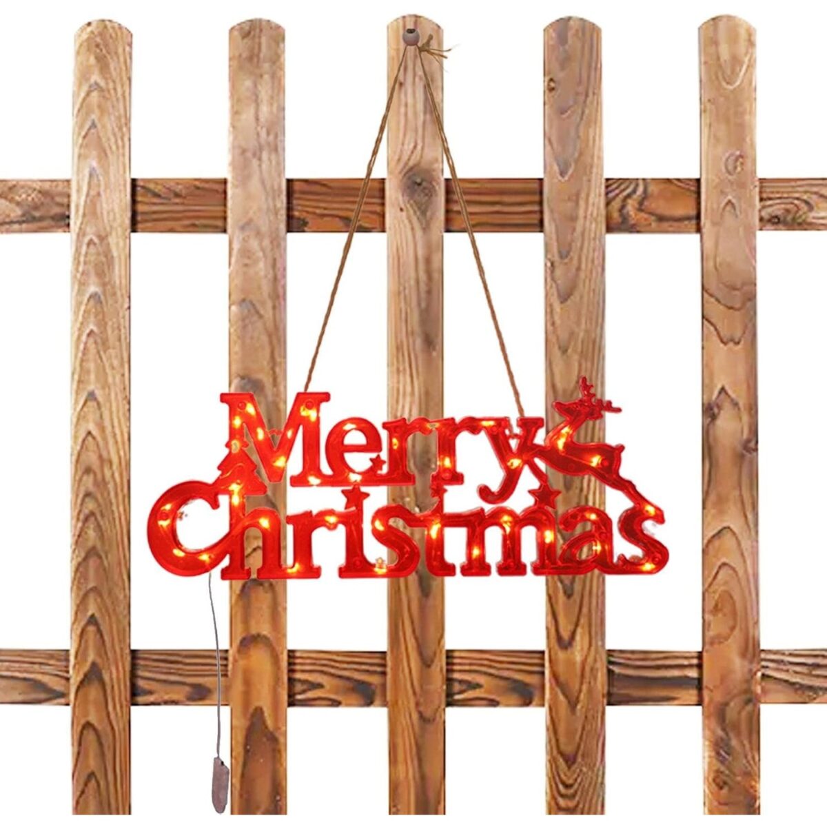 Instalatie LED de Craciun, Embo, Litere 3D, Merry Christmas, Lumina Calda, 27.5 x 10.5 x 1.4 cm, Rosu - imagine 6