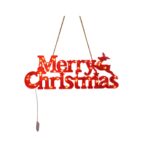 Instalatie LED de Craciun, Embo, Litere 3D, Merry Christmas, Lumina Calda, 27.5 x 10.5 x 1.4 cm, Rosu