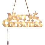 Instalatie LED de Craciun, Embo, Litere 3D, Merry Christmas, Lumina Calda, 27.5 x 10.5 x 1.4 cm, Alb