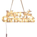 Instalatie LED de Craciun, Embo, Litere 3D, Merry Christmas, Lumina Calda, 27.5 x 10.5 x 1.4 cm, Alb