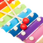 Instrument Muzical Xilofon Embo, din Lemn, 8 Note Muzicale, 2 Bete de Percutie, 4-6 Ani, Multicolor - imagine 6
