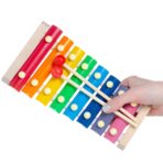 Instrument Muzical Xilofon Embo, din Lemn, 8 Note Muzicale, 2 Bete de Percutie, 4-6 Ani, Multicolor - imagine 11
