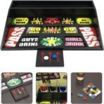 Joc de baut cu banuti Embo, Pahare de Shot din Sticla Incluse, distractiv si interactiv, 23x28 cm, multicolor - imagine 5