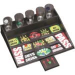 Joc de baut cu banuti Embo, Pahare de Shot din Sticla Incluse, distractiv si interactiv, 23x28 cm, multicolor